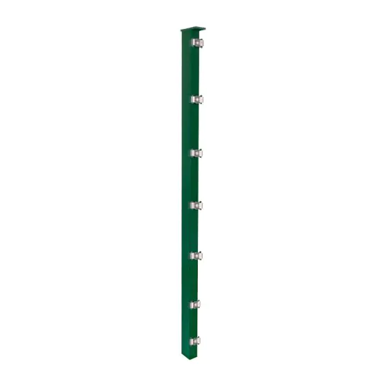 Stolpec ograje Mod. S - Izvedba: zeleno prevlečeno, za višino ograje: 143 cm, dolžina: 148,5 cm, pritrdilne točke: 8