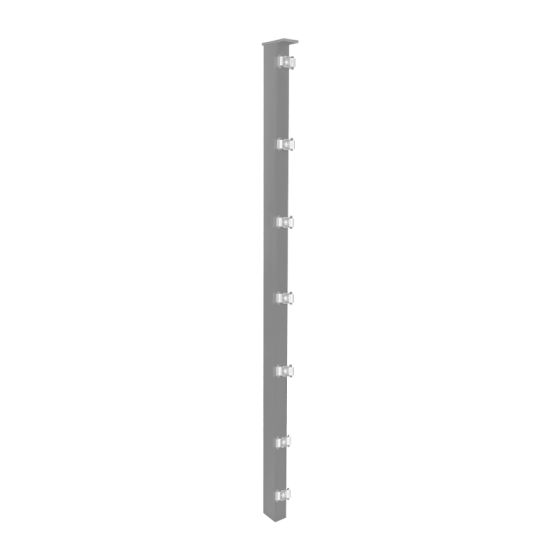 Stolpec ograje Mod. S - Izvedba: pocinkano, za višino ograje: 103 cm, dolžina: 108,5 cm, priponke: 6
