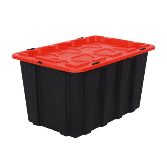 Plastična posoda s pokrovom - Dolžina: 620 mm, Širina: 415 mm, Višina: 320 mm, Prostornina: 60 l, Teža: 2,05 kg