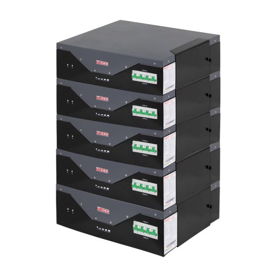Weco 21,6 kWh HV baterijski stolp, sestavljen iz 4 baterij in BMS.