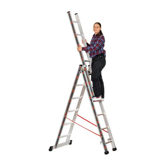 Alu večnamenske lestev 3-delna mod. S307
