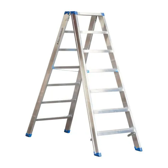 Aluminijasta A-lestev s stopnicami mod. SL - število prečk: 7, višina pribl. m: 1,66, širina m: 61, teža kg: 11,00