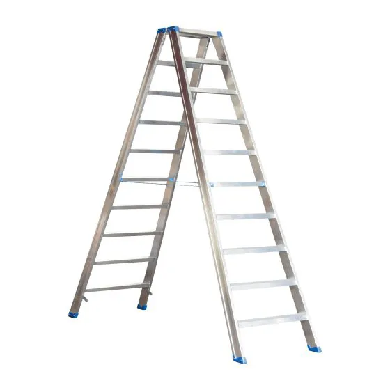 Aluminijasta A-lestev s stopnicami mod. SL - število prečk: 10, višina pribl. m: 2,35, širina m: 68, teža kg: 16,00