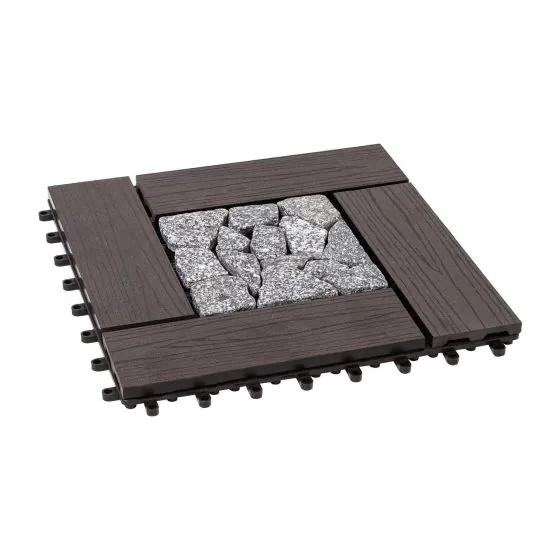 WPC ploščice za terase / kamen Salzburg - prerez: 300 x 300 mm