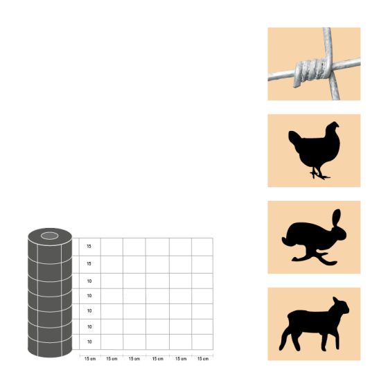 Taurus – lahka izvedba - Višina: 80 cm,  Število vodoravnih žic: 8,  Teža: 19 kg