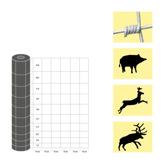 Taurus – težka izvedba - Višina: 140 cm,  Število vodoravnih žic: 11,  Teža: 46 kg