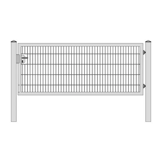 Vrata Vario s cevnim okvirjem, enokrilna - Opis: Pocinkana vrata, Višina v cm: 103, Skupna širina v cm: 270, Prehodna širina v cm: 250