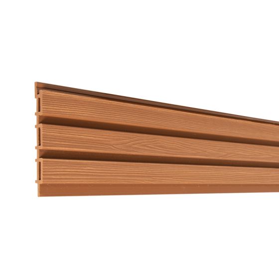 fasadni profili iz WPC - Stil - Barva: videz svetlega lesa, Dolžina: 200 cm, Višina: 15 cm, Debelina: 2 cm