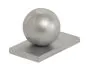 Aluminijasta pokrovna kapica s kroglo za model P & A - Farbe: natur