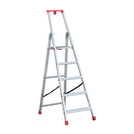 Eurostep lestev s podestom PRO model 870 - Število stopenj: 5, Delovna višina: 2,92 m