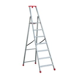 Eurostep lestev s podestom PRO model 870 - Število stopenj: 7, Delovna višina: 3,39 m