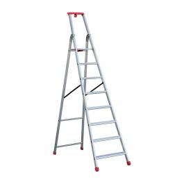 Eurostep lestev s podestom PRO model 870 - Število stopenj: 8, Delovna višina: 3,63 m