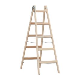Lesena A-lestev model HZ - število prečk: 2 x 5, dolžina lesve pribl. (m): 1,66 m