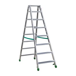 Aluminijasta A-lestev s stopnicami Light Star - Število stopnic: 8, teža v kg: 10,4, B (cm): 176, C (cm): 144, D (cm): 15,5, E (cm): 56, F (cm): 276, H (cm): 190