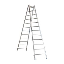 A-lestev s prečkami Mod. M - število prečk: 2 x 12, višina pribl. m: 3,85, teža ca. kg: 16.2