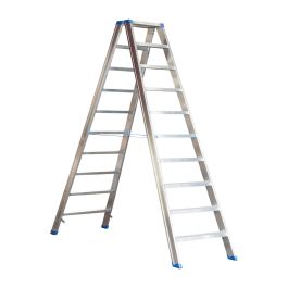 Aluminijasta A-lestev s stopnicami mod. SL - število prečk: 10, višina pribl. m: 2,35, širina m: 68, teža kg: 16,00