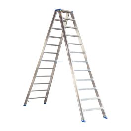 Aluminijasta A-lestev s stopnicami mod. SL - število prečk: 12, višina pribl. m: 2,76, širina m: 68, teža kg: 15,90