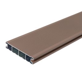 Deske za teraso iz aluminija - dolžina: 3000 mm, prerez: 144 x 27 mm, barva: rjava
