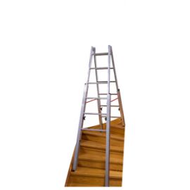 Euro-Profi A-lestev za uporabo na stopnicah Mod. S30576  - število prečk: 2 x 6, največja dolžina izvlečene lestve pribl. m: 1,80