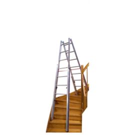 Euro-Profi A-lestev za uporabo na stopnicah Mod. S30576  - število prečk: 2 x 7, največja dolžina izvlečene lestve pribl. m: 2,10