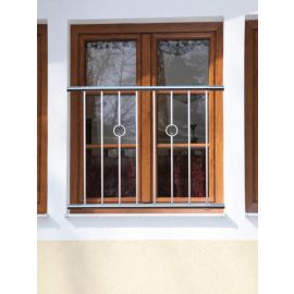 Rešetka za okno "Paris" iz nerjavečega jekla prej montirana - širina v cm: 108 - 120, višina v cm: 100