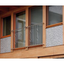 Rešetka za okno "Prag" iz nerjavečega jekla prej montirana - širina v cm: 108 - 120, višina v cm: 100