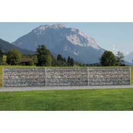 Gabionska stena - okrasna ograja Rom - Višina v cm: 103,  barva: Cinkano