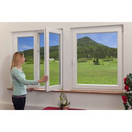 Krilno in prekucno okno iz bele umetne mase - naslon: DIN-levo, širina v mm: 600, višina v mm: 900
