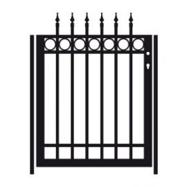 Enokrilna vrata za kovinsko ograjo Denver - višina: 125 cm