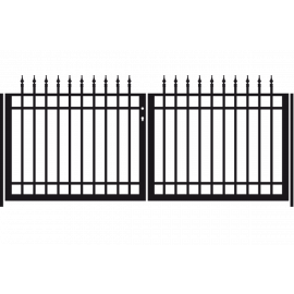 Dvokrilna vrata za kovinsko ograjo Seattle - višina: 100 cm