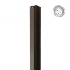 Alu U-profil za 44 mm profili - barva: čokoladno rjava, dolžina: 100 cm