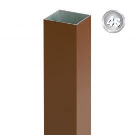 Alu steber 100 x 100 x 4 mm - barva: rjava, dolžina: 125 cm
