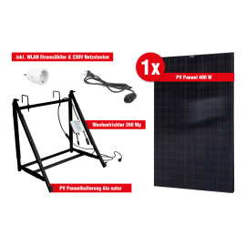 Balkon-Terasa elektrarna Easy Set 400 Wp - POWER PLUS FULL BLACK