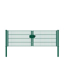 Vrata-žična rešetka David 2 - krilna 271 cm široka - cinkano ali barvano: barvano zeleno, višina v cm: 83, širina v cm: 271, Teža v kg: 33,86