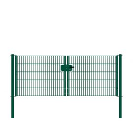 Vrata-žična rešetka David 2 - krilna 271 cm široka - cinkano ali barvano: barvano zeleno, višina v cm: 103, širina v cm: 271, Teža v kg: 40,93