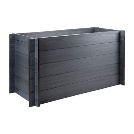 WPC visoka greda Tina – barva: temno siva, mere (D × Š × V): 150 × 70 × 75 cm