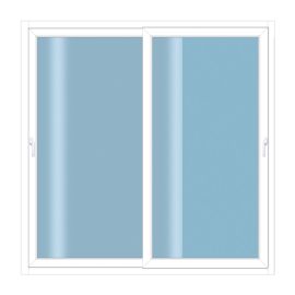 Zasteklitev ESG z drsnimi vrati z dvojnimi krili - 2-delni 2000 x 2000 mm