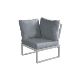 lounge vogalnim kavčem Lissabon iz aluminija - barva aluminija: siva aluminij, barva blaga: temno siva