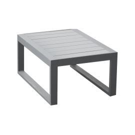 stranska miza Lissabon iz aluminija - barva: siva aluminij, mere: 690 x 500 x 320 mm