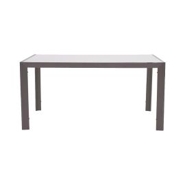 Vrtna miza z stekleno ploščo Miami iz aluminija - barva: sivi aluminij, dolžina: 1500 mm, dolžina: 900 mm, višina: 720 mm