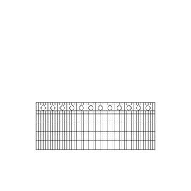 Okrasna ograja Barcelona – 251 cm dolžina - cinkano ali barvano: barvano antracit, višina v cm: 103, dolžina v cm: 251