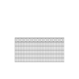 Okrasna ograja Rom – 251 cm dolžina - cinkano ali barvano: barvano antracit, višina v cm: 123, dolžina v cm: 251