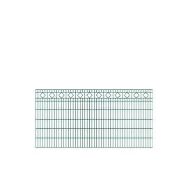 Okrasna ograja Barcelona – 251 cm dolžina - cinkano ali barvano: barvano zeleno, višina v cm: 123, dolžina v cm: 251