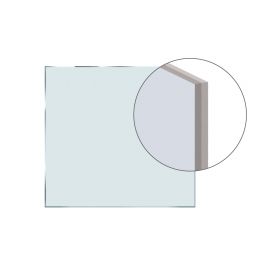 Vezano varnostno steklo 2 x 10 mm - Izvedba: Z mat belo folijo,  Vrsta stekla: ESG,  Napotek: cena za m²