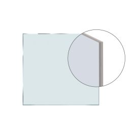Vezano varnostno steklo 2 x 5 mm - Izvedba: Z mat belo folijo,  Vrsta stekla: ESG,  Napotek: cena za m²