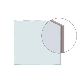 Vezano varnostno steklo 2 x 8 mm - Izvedba: Z mat belo folijo,  Vrsta stekla: ESG,  Napotek: cena za m²