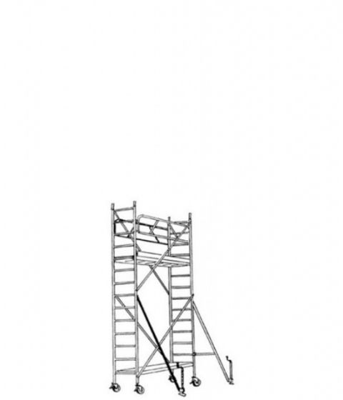 Vozni oder iz alu Mod. B - delovna višina: 5,60 m, višina odra: 4,60 m, višina stojišča: 3,60 m