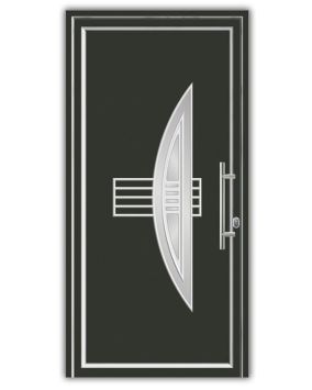 Vhodna vrata iz alu - Alu Star 5 antracit - 1100 x 2100 mm (š x v), odpiranje znotraj: desno
