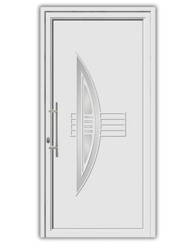Vhodna vrata iz alu - Alu Star 5 belo - 1100 x 2100 mm (š x v), odpiranje znotraj: levo
