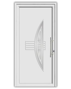 Vhodna vrata iz alu - Alu Star 5 belo - 1100 x 2100 mm (š x v), odpiranje znotraj: desno